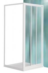 Roltechnik PD3N+LLBD zuhanykabin tolóajtóval és egy fix fallal 100x100_ezüst profil, transparent üveggel (413-1000000-00-02+412-1000000-00-02)