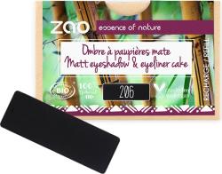 Zao Rectangle szemhéjárnyaló utántöltő - 206 Matt Black/Eyeliner Cake