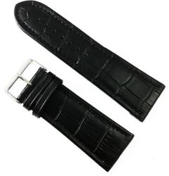  Curea de ceas Neagra din piele naturala - 26mm, 28mm, 30mm - WZ3413 (WZ3413)