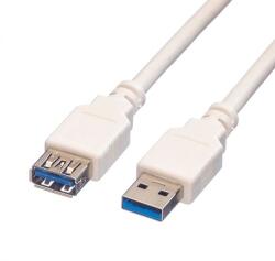 Roline Кабел Roline 11.99. 8977, USB 3.1 type A към USB 3.1 type A female, 0.8m, бял