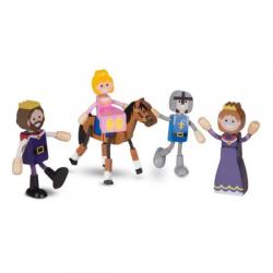 Melissa & Doug Set figurine flexibile Familia Regala Melissa & Doug, 7 piese, Multicolor (MD2473)
