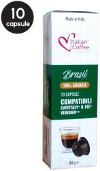 Italian Coffee 10 Capsule Italian Coffee Brasil Arabica- Compatibile Cafissimo / Caffitaly / BeanZ