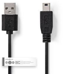 Nedis Cablu USB 2.0 A tata - mini USB tata 1m Nedis (CCGT60300BK10)