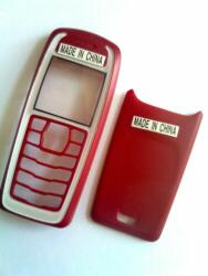 Nokia 3100 elő+akkuf. , Előlap, piros