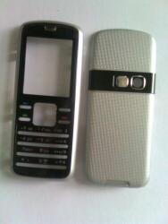 Nokia 6080 elő+akkuf, Előlap, ezüst