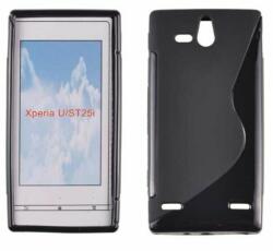 Sony Xperia U ST25i, Szilikon tok, S-Case, fekete