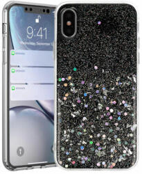 Samsung A205/A305 Galaxy A20/A30, Szilikon tok, Brilliant (Csillámos), fekete