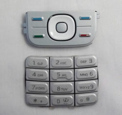 Nokia 5200/5300 alsó+felső, Gombsor (billentyűzet), ezüst