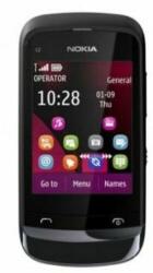 Nokia C2-02, Érintőplexi, (+előlap), fekete
