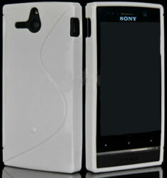 Sony Xperia U ST25i, Szilikon tok, S-Case, fehér