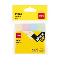Deli Post-it index adeziv hartie 19 x 76 mm 4 culori pastel 100 file DELI (8845)