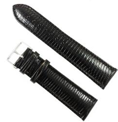  Curea de ceas Maro-inchis din piele naturala cu imprimeu soparla - 22mm - WZ3422 (WZ3422)