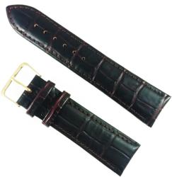  Curea de ceas Maro-inchis din piele naturala cu imprimeu crocodil - 18mm, 20mm, 22mm - WZ3423 (WZ3423)