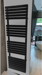 AREZZO design Flat Black törölközőszárító radiátor, egyenes, fekete, 1500x500 mm, 887 W (FB15050) (AR-FB15050)