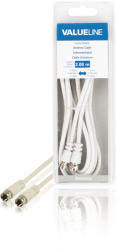 Valueline Cablu antena F tata - F tata 2m alb VALUELINE (VLSB41000W20)