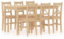 vidaXL Set mobilier de bucătărie, 7 piese, lemn de pin (283373)