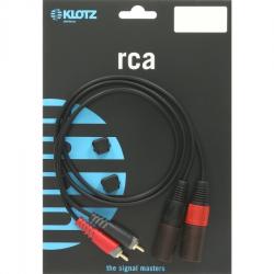 KLOTZ ATCM0600 XLR-RCA dupla kábel, 6 méter
