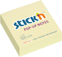 STICK'N Notes autoadeziv 76x76 mm, 100 file, STICK'N Pop-up
