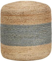 vidaXL Taburet lucrat manual, verde măsliniu, 40 x 45 cm, iută (248079) Canapea
