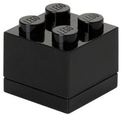 LEGO® Mini cutie LEGO® 4 - negru 46 x 46 x 43 mm (SL40111733)