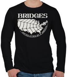 printfashion DS Bridges - Férfi hosszú ujjú póló - Fekete (1975331)
