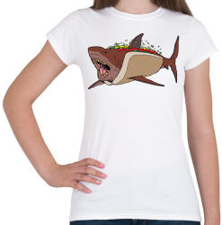 printfashion Hot Shark - Női póló - Fehér (1955791)