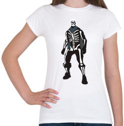 printfashion Skeleton skin Fortnite - Női póló - Fehér (1954263)