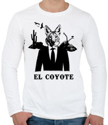 printfashion el coyote - Férfi hosszú ujjú póló - Fehér (1961683)