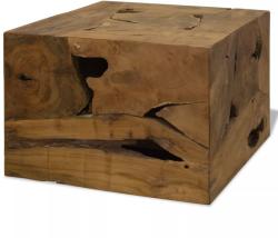 vidaXL Măsuță de cafea, 50 x 50 x 35 cm, lemn de tec natural, maro (244557) - vidaxl Masa de cafea