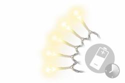 Nexos Karácsonyi fényfüzér 1,85 m/20x LED - meleg fehér