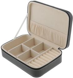 WatchBox Caseta pentru depozitare si transport bijuterii din piele ecologica neagra - W3453 (WZ3453)