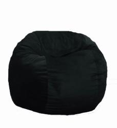 Pufrelax Пуф барбарон, 400л. , Matusalem - Eerie black, Перящ се калъф, Подходящ за деца, Пълнеж с микс от мемори пяна и дунапрен, Гама Plush Honey