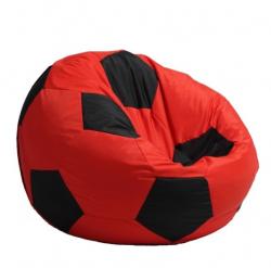 Pufrelax Пуф топка 500л. Telstar XXL - Red & Black , За открито, Перящ се калъф, Пълнеж от Полистиролни перли