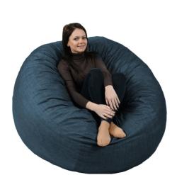 Pufrelax Барбарон 600л. , King Size - Denim, Перящ се калъф, Трансформира се в легло, Пълнеж с микс от мемори пяна и дунапрен, Гама Premium