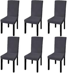 vidaXL Huse de scaun elastice drepte, 6 buc. , antracit (131422)
