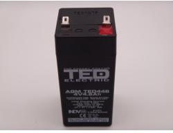 TED Electric Acumulator lanterna 4V 4.9Ah AGM, VRLA Ted446