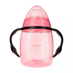 AKUKU Szilikonos csőrös pohár döntött Akuku 280ml rózsaszín - pindurka