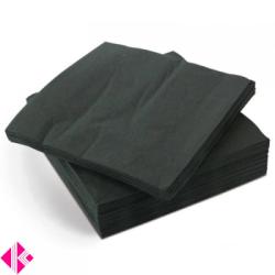  Koktélszalvéta 12x12cm 100db/cs fekete - bareszkozok