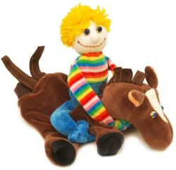 Puppet-World Kesztyűbáb felnőtt kézre - fiú lovon