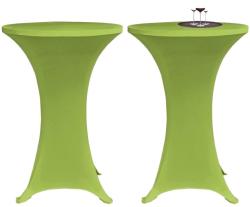 vidaXL Husă elastică pentru masă, 2 buc. , verde, 70 cm (131432)