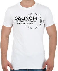 printfashion Sauron make Mordor great again! - Férfi póló - Fehér (2020202)