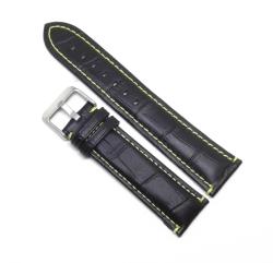  Curea de ceas neagra cu imprimeu 20mm 22mm (WZ3477)