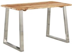 vidaXL Masă de bucătărie, 120x65x75 cm, lemn acacia & oțel inoxidabil (283893)