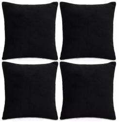 vidaXL Huse de perne decorative, 4 buc. , negru, 40x40 cm, textil (132933)