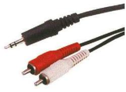 Cabletech Cablu 3.5 tata - 2x rca tata 10m (KPO2747-10)