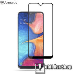 Amorus SAMSUNG Galaxy A20e (SM-A202F), AMORUS üvegfólia, Full glue, Full cover, 0, 33mm, 9H, Fekete