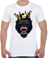 printfashion Gorilla king - Férfi póló - Fehér (2037794)