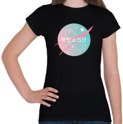 printfashion BTS NASA - Női póló - Fekete (2036313)