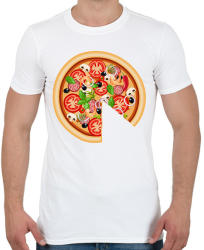 printfashion pizza dad - Férfi póló - Fehér (2025570)
