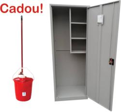 Plus Mobilier Dulap metalic Premium curatenie AC60, 600x400x1800 mm, neasamblat, inchidere 3 puncte+Set: Galeata+Storcator+Mop gri 1 3 40 kg 600x400x1800 Dulap metalic obiecte curatenie (61003808) Dulap arhivare
